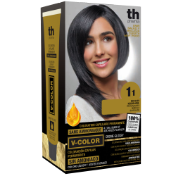 Hair dye V-color no. 1.1 (blue black)- home kit+shampoo and mask free of charge