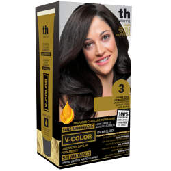 Hair dye V-color no. 3 (dark brown)- home kit+shampoo and mask free of charge