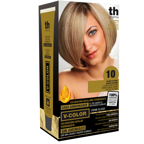 Hair dye V-color no.10 (platinum blonde)- home kit+shampoo and mask free of charge TH Pharma