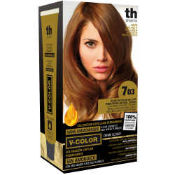 Hair dye V-color no.7.03 (medium golden natural blonde)- home kit+shampoo and mask free of charge