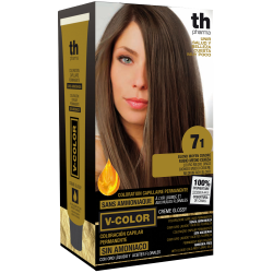 Hair dye V-color no.7.1 (medium ash blonde)- home kit+shampoo and mask free of charge