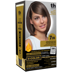 Hair dye V-color no.7.35 (medium golden mahagon blond)- home kit+shampoo and mask free of charge