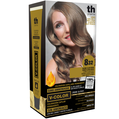 Hair dye V-color no.8.32 (light beige blond)- home kit+shampoo and mask free of charge TH Pharma