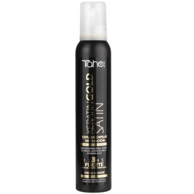 FIXING MOUSSE SATIN KERATIN GOLD for dry or damaged hair (200 ml) fix.5