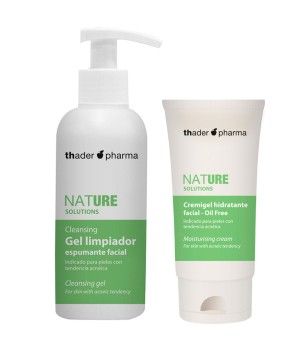 Cleansing foam and moisturizer set for acne removal (200+50 ml)